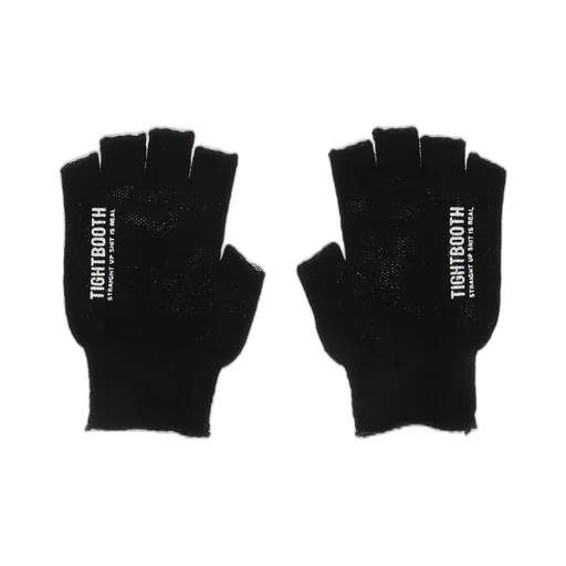 Logo Fingerless Gloves / Black