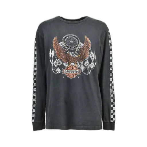 Fr Eagle Checker Flag / Bc - Ls Tee / Blk