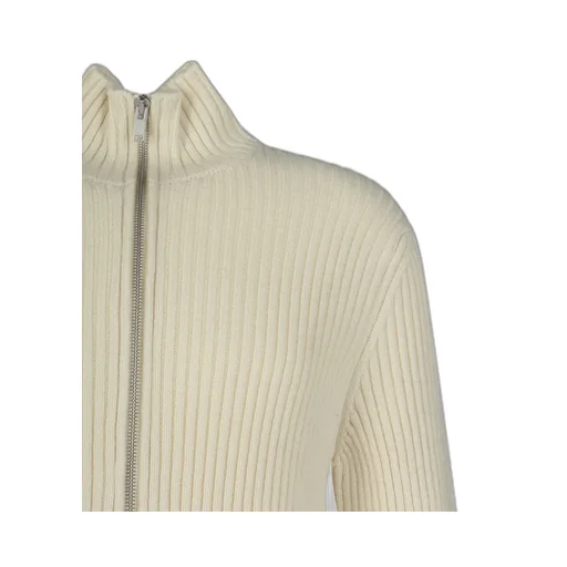 Jil Sander High-Neck Zip-Up Knitted Cardigan