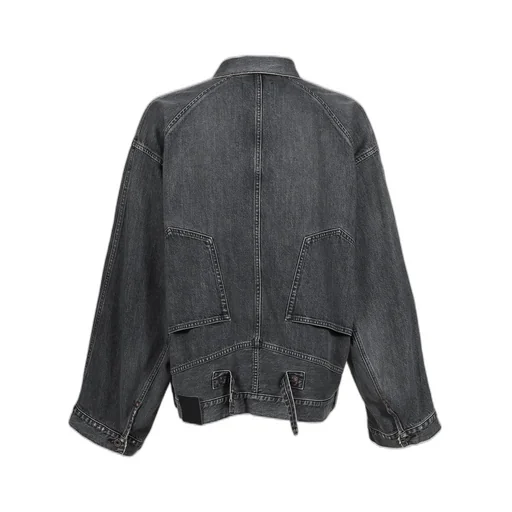 Vintage Washed Denim Jacket / Blk Inception