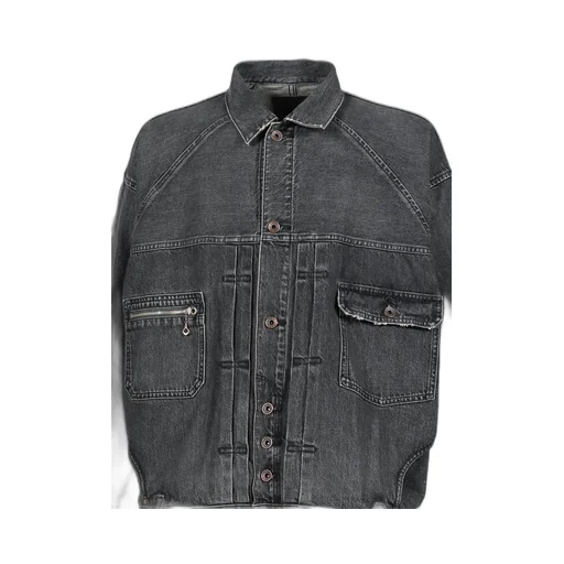 Vintage Washed Denim Jacket / Blk Inception