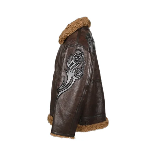 Tribal Shearling Jacket / Brw