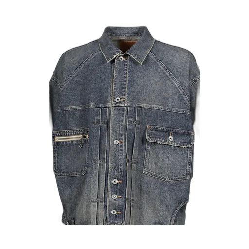 Vintage Washed Denim Jacket / Ind Inception