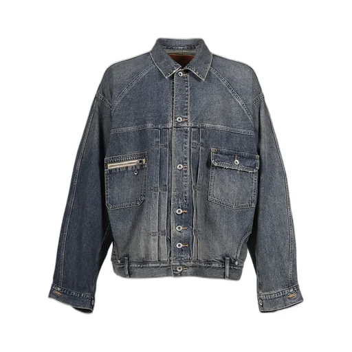 Vintage Washed Denim Jacket / Ind Inception