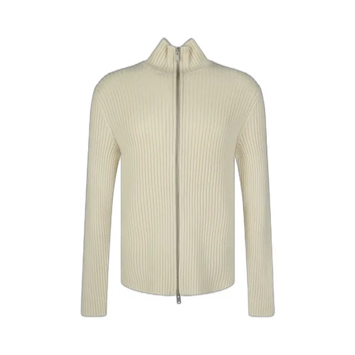 Jil Sander High-Neck Zip-Up Knitted Cardigan