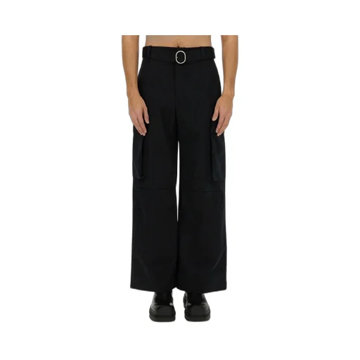 Jil Sander Belted Wide-Leg Cargo Pants