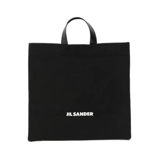 Jil Sander Logo Printed Large Tote Bag