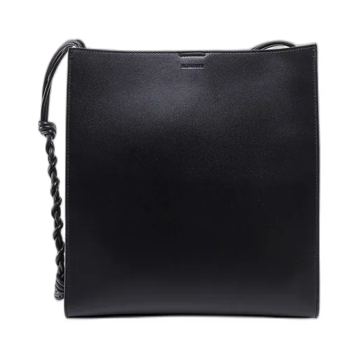 Jil Sander Logo Embossed Braided Strapped Shoulder Bag