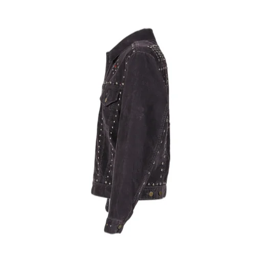 Studded Jean Jacket - 14W Corduroy / Blk