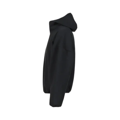 Suede Fleece Hoodie / Black