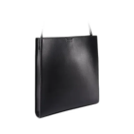 Jil Sander Logo Embossed Braided Strapped Shoulder Bag