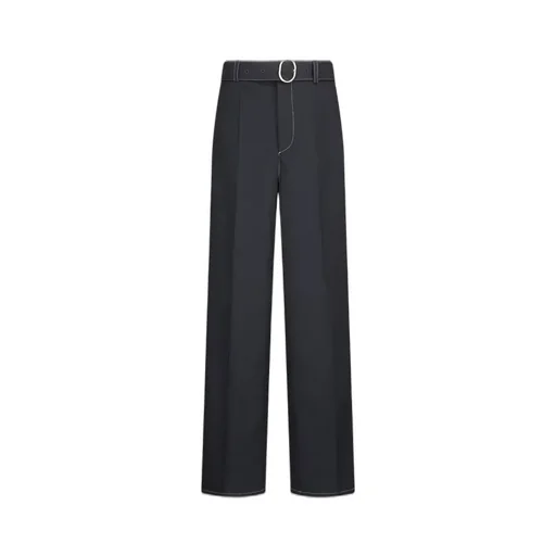 Jil Sander Creased Straight Leg Trousers