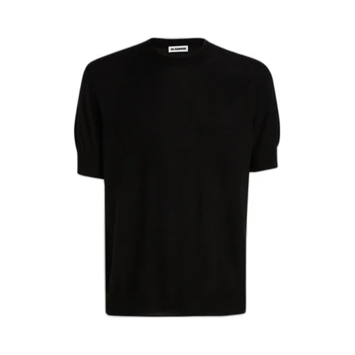Jil Sander Short Sleeved Crewneck Knitted T-Shirt