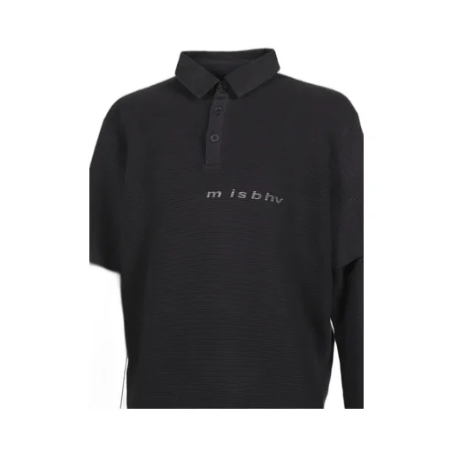 Layered Polo Longsleeve / Washed Blk