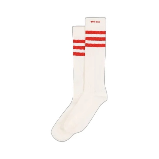 Wb Crochet High Sock / Chalk White / Night Navy
