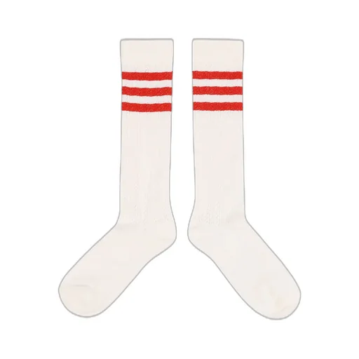 Wb Crochet High Sock / Chalk White / Night Navy