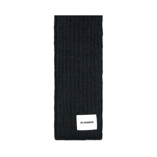Jil Sander Brushed Logo-Patch Scarf