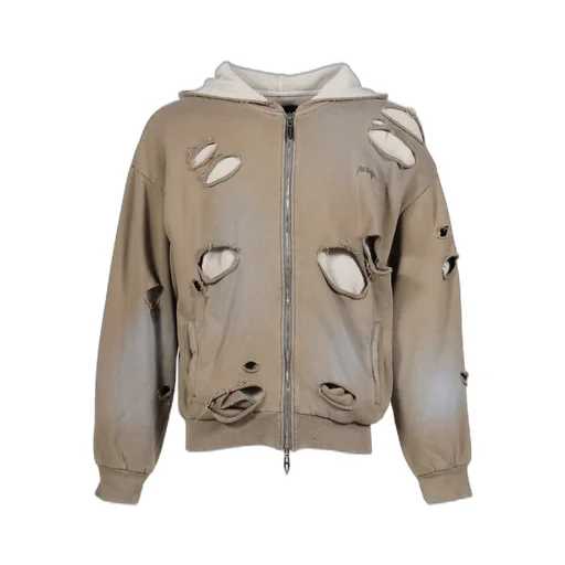 Thermal Layered Zip Hoodie / Dust