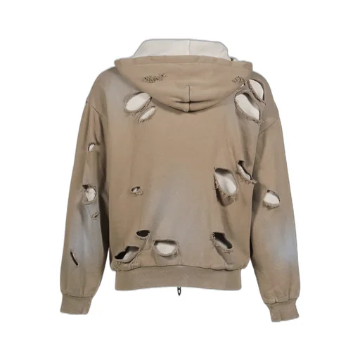 Thermal Layered Zip Hoodie / Dust