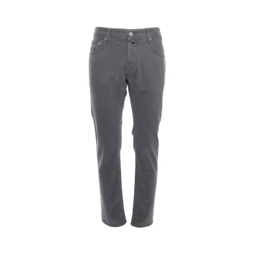 Jacob Cohen Logo Patch Slim-Fit Trousers