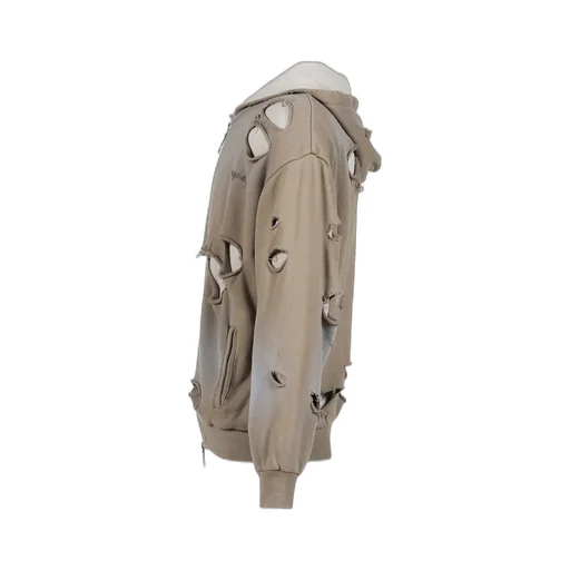 Thermal Layered Zip Hoodie / Dust