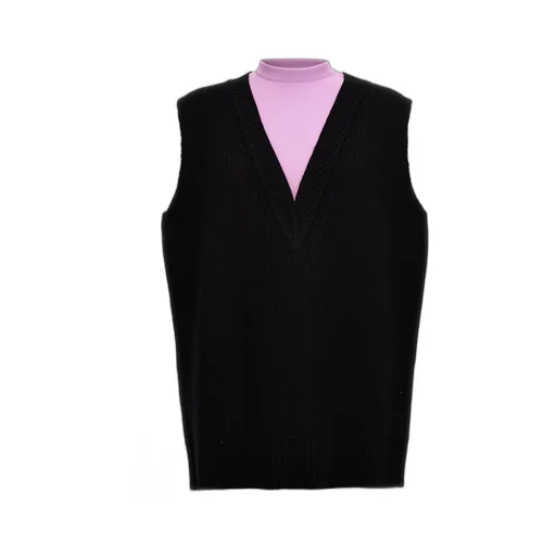 Jil Sander Two-Toned Sleeveless Knit Vest