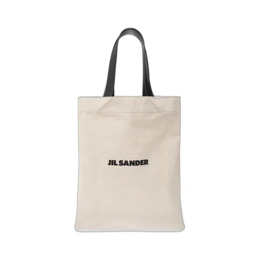 Jil Sander Logo Printed Large Tote Bag