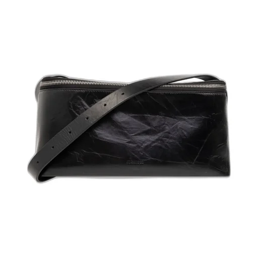 Jil Sander Logo Debossed Zipped Medium Shoulder Bag