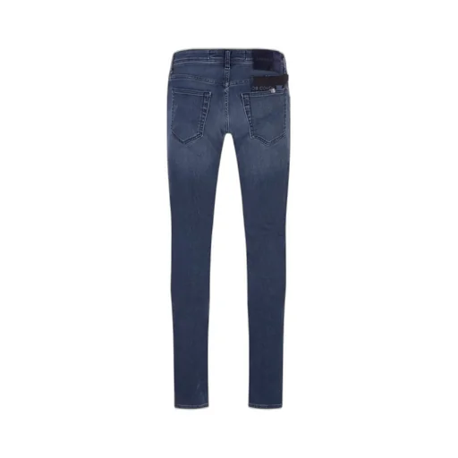 Jacob Cohen Logo-Patch Straight-Leg Slim-Cut Jeans