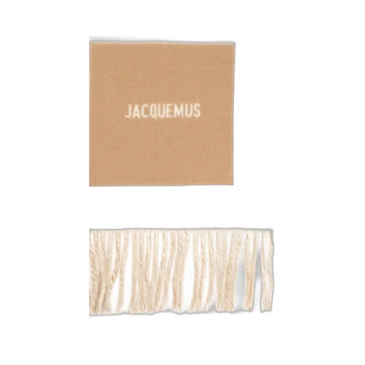 Jacquemus Logo Detailed Fringed Edge Scarf