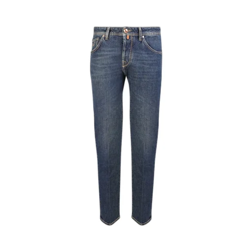 Jacob Cohen Logo Patch Mid Rise Jeans