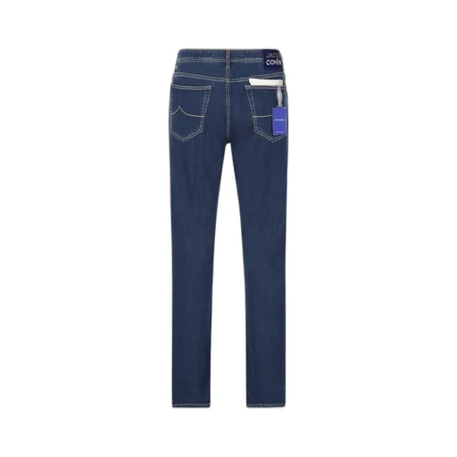 Jacob Cohen Logo-Patch Mid-Rise Slim-Fit Jeans