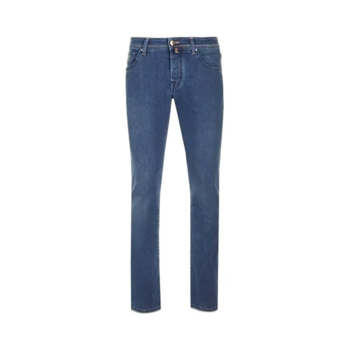 Jacob Cohen Logo Patch Mid-Rise Jeans