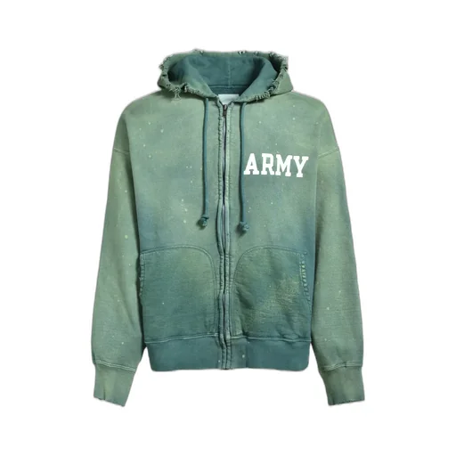 Army Zip Hoodie Aged / Aged Grn