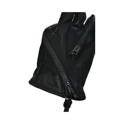 Horse Leather Twist W Zip Glove / Blk
