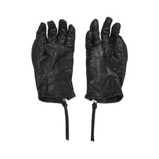 Horse Leather Twist W Zip Glove / Blk