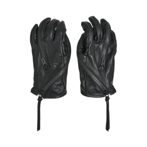 Horse Leather Twist W Zip Glove / Blk