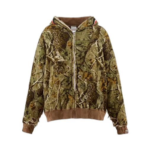 Bape_Zip Hoodie/Sahark/Camo / Camo