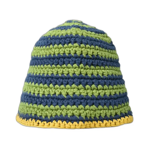 Knitted Hat / Nd Tawny Olive / Cedar Green / Black Iris