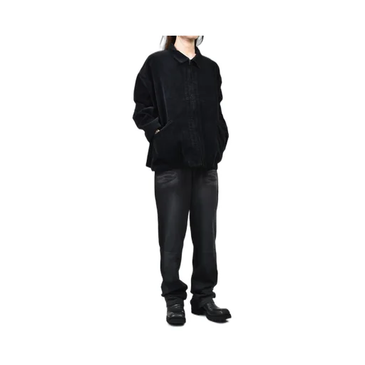 Corduroy Zip Jacket / Black