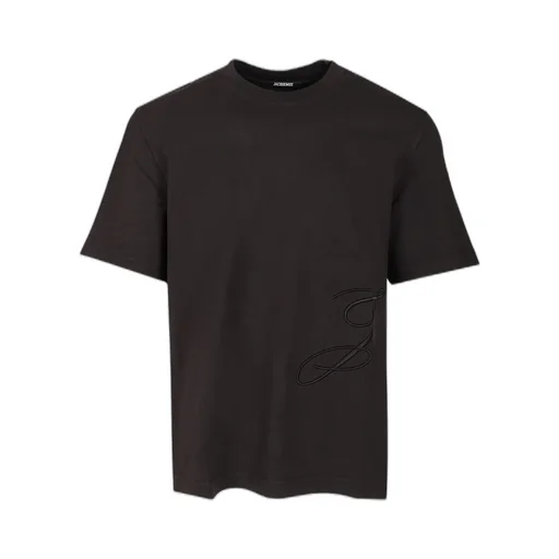 Jacquemus Logo Embroidered Straight Hem T-Shirt