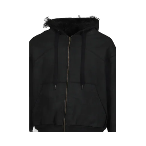 Waxed Hoodie Jacket / Black