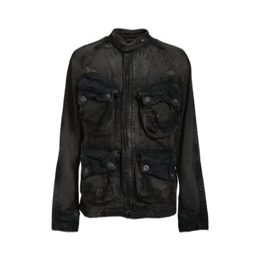 12Oz Denim Blouse / Dark Brown