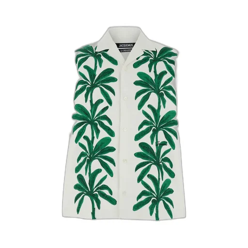 Jacquemus Palm Tree Printed Short Sleeved Shirt