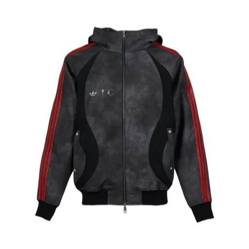 Tc Tg Lthr Jkt / Blk/Antique Sil