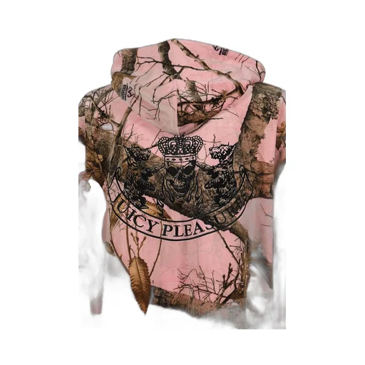 Realtree Velor Hoodie / Pink Edge