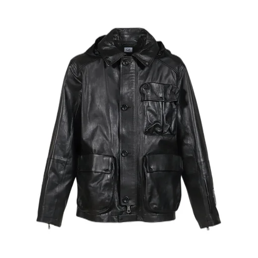 Medium Jacket In Leather / Blk