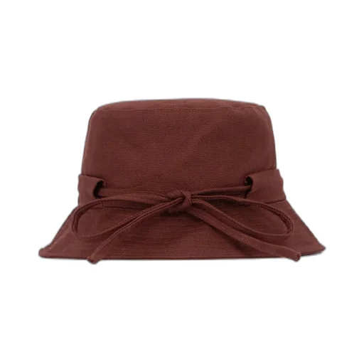 Jacquemus Logo Plaque Drawstring Bucket Hat