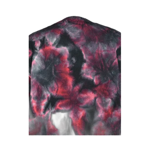 Tie-Dye Crewneck Sweater / Wine
