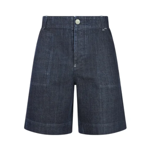 Jacquemus Logo Embroidered Denim Shorts